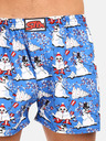 Styx Weiße und blaue Herren-Weihnachtsshorts Styx Christmas Snowmen
