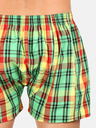 Styx Gelb und grün karierte Herren-Shorts Styx