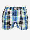 Styx Grün und blau karierte Herrenshorts Styx