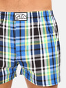 Styx Grün und blau karierte Herrenshorts Styx