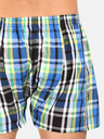 Styx Grün und blau karierte Herrenshorts Styx