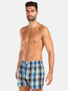 Styx Grün und blau karierte Herrenshorts Styx