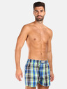 Styx Grün und blau karierte Herrenshorts Styx
