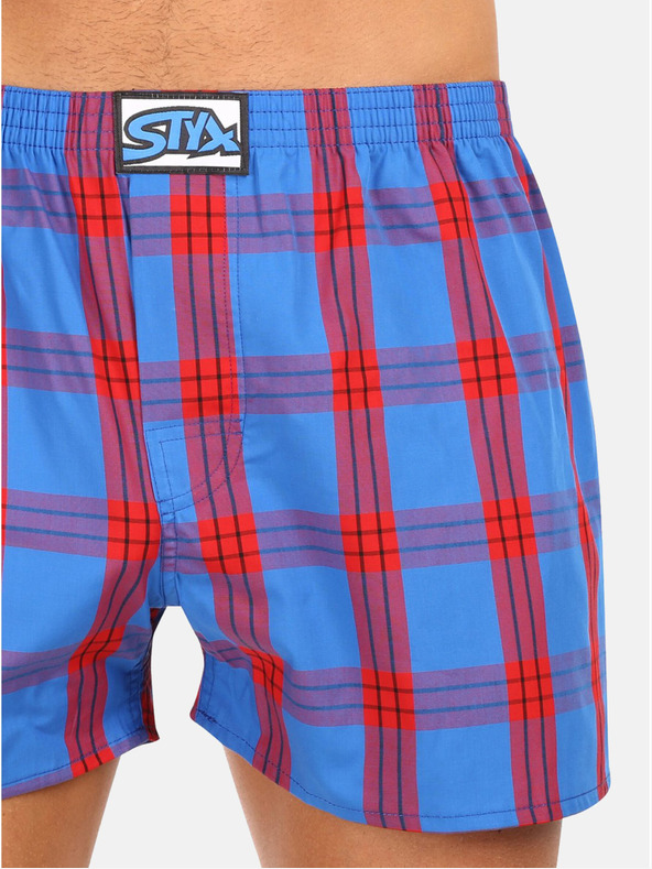 Styx Styx rot karierte Shorts für Männer