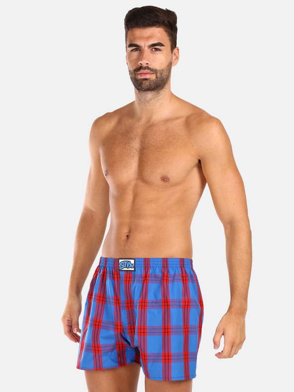 Styx Styx rot karierte Shorts für Männer