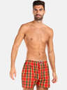 Styx Gelb-rot karierte Shorts für Männer Styx