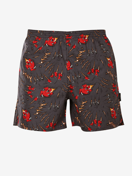 Styx Rot-schwarze Herrenshorts mit Taschen Styx Claws