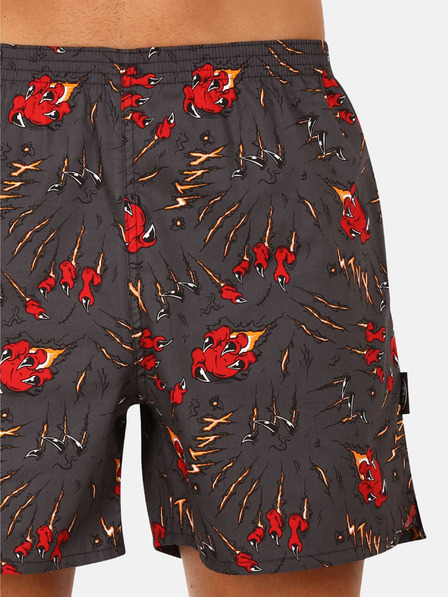 Styx Rot-schwarze Herrenshorts mit Taschen Styx Claws