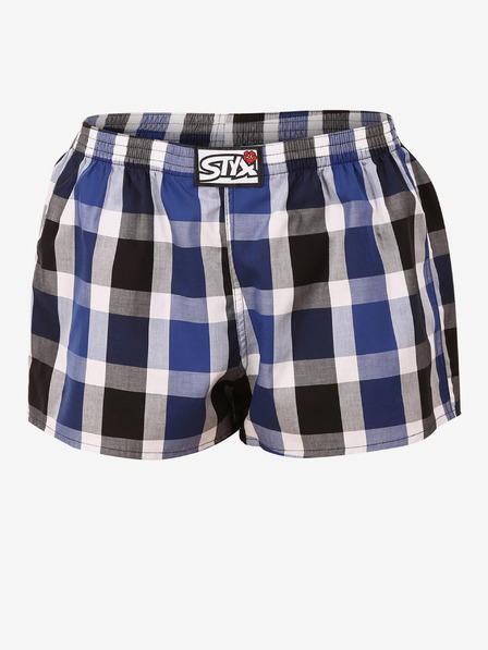 Styx Blau-weiß karierte Damen-Shorts von Styx