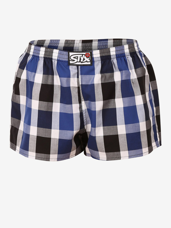 Styx Blau-weiß karierte Damen-Shorts von Styx