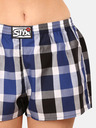 Styx Blau-weiß karierte Damen-Shorts von Styx