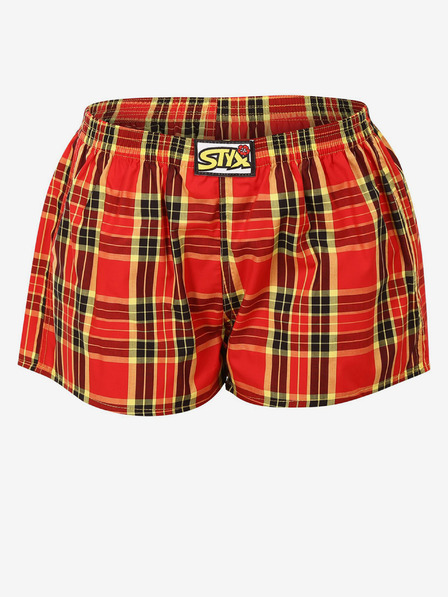 Styx Gelb und rot karierte Shorts für Frauen Styx