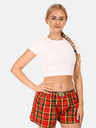 Styx Gelb und rot karierte Shorts für Frauen Styx