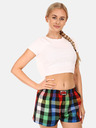 Styx Grün-schwarz karierte Damen-Shorts Styx