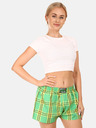 Styx Gelb-grün karierte Shorts für Damen von Styx