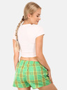 Styx Gelb-grün karierte Shorts für Damen von Styx