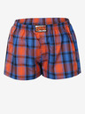 Styx Orange und blau karierte Shorts für Frauen Styx