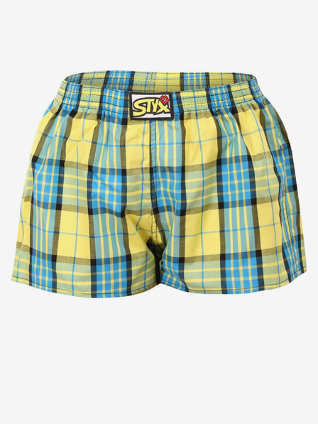 Styx Blau-gelb karierte Damen-Shorts Styx