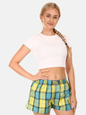 Styx Blau-gelb karierte Damen-Shorts Styx