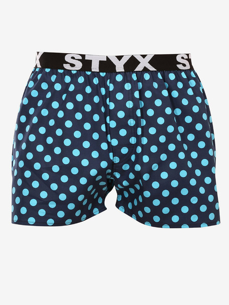 Styx Türkis und blau gepunktete Styx Shorts für Herren
