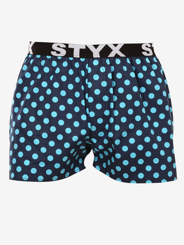 Styx Türkis und blau gepunktete Styx Shorts für Herren