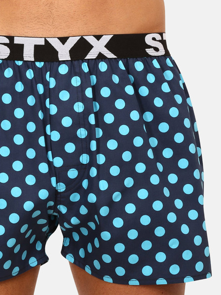 Styx Türkis und blau gepunktete Styx Shorts für Herren