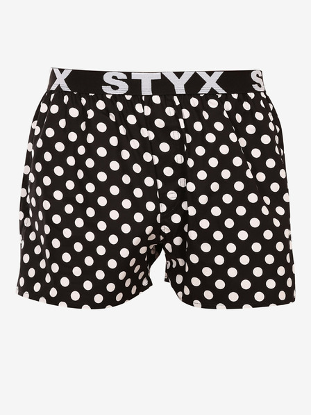 Styx Schwarz-weiße Herren-Polka-Dot-Shorts Styx Polka Dots