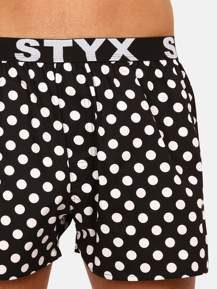 Styx Schwarz-weiße Herren-Polka-Dot-Shorts Styx Polka Dots
