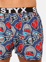 Styx Rot und blau gemusterte Herrenshorts Styx
