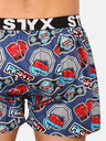 Styx Rot und blau gemusterte Herrenshorts Styx