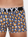 Styx Gelbe und graue gemusterte Herren Boxershorts von Styx Beer