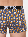 Styx Gelbe und graue gemusterte Herren Boxershorts von Styx Beer