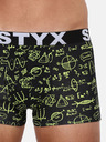 Styx Gelbe und schwarze Herren-Boxershorts Styx Physics