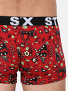 Styx Roter gemusterter Boxerslip für Männer Styx Zombie