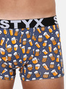 Styx Grauer gemusterter Boxerslip für Männer Styx Beer