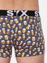 Styx Grauer gemusterter Boxerslip für Männer Styx Beer