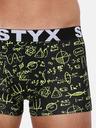 Styx Gelb-schwarz gemusterte Herren Boxershorts Styx Physics