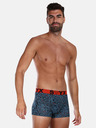 Styx Blaue und schwarze gemusterte Herren Boxershorts Styx