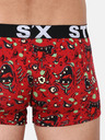 Styx Rote gemusterte Herren Boxershorts Styx