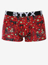 Styx Rote gemusterte Herren Boxershorts Styx