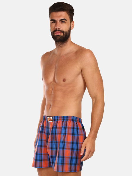 Styx Orange und blau karierte Shorts für Männer von Styx