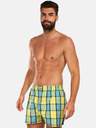 Styx Blau-gelb karierte Herrenshorts Styx