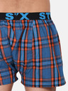 Styx Orange und blau karierte Shorts für Männer von Styx