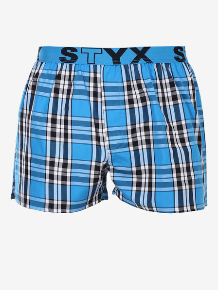 Styx Blau karierte Shorts Styx für Herren