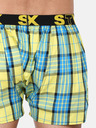 Styx Blau-gelb karierte Herrenshorts Styx