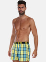 Styx Blau-gelb karierte Herrenshorts Styx