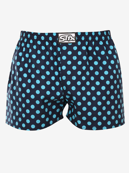 Styx Dunkelblaue Herren-Polka Dot Shorts Styx