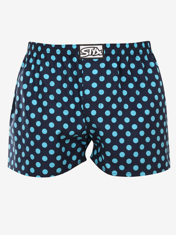 Styx Dunkelblaue Herren-Polka Dot Shorts Styx
