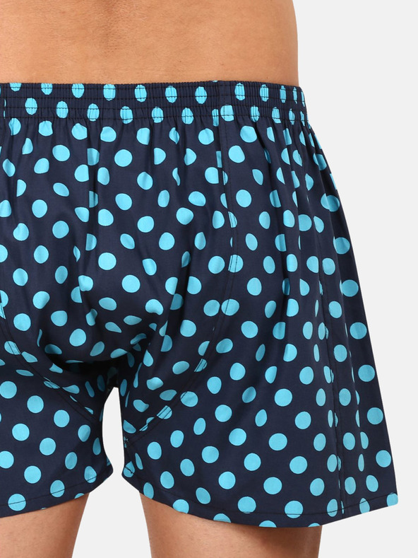 Styx Dunkelblaue Herren-Polka Dot Shorts Styx