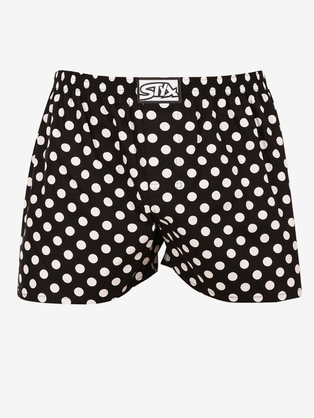 Styx Schwarz-weiße Herren-Polka-Dot-Shorts Styx Polka Dots